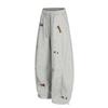 Ricamo Cucciolo Pantaloni della Tuta Baggy a Barile Casual Elastico Coulisse Unisex Gamba Larga Pantaloni