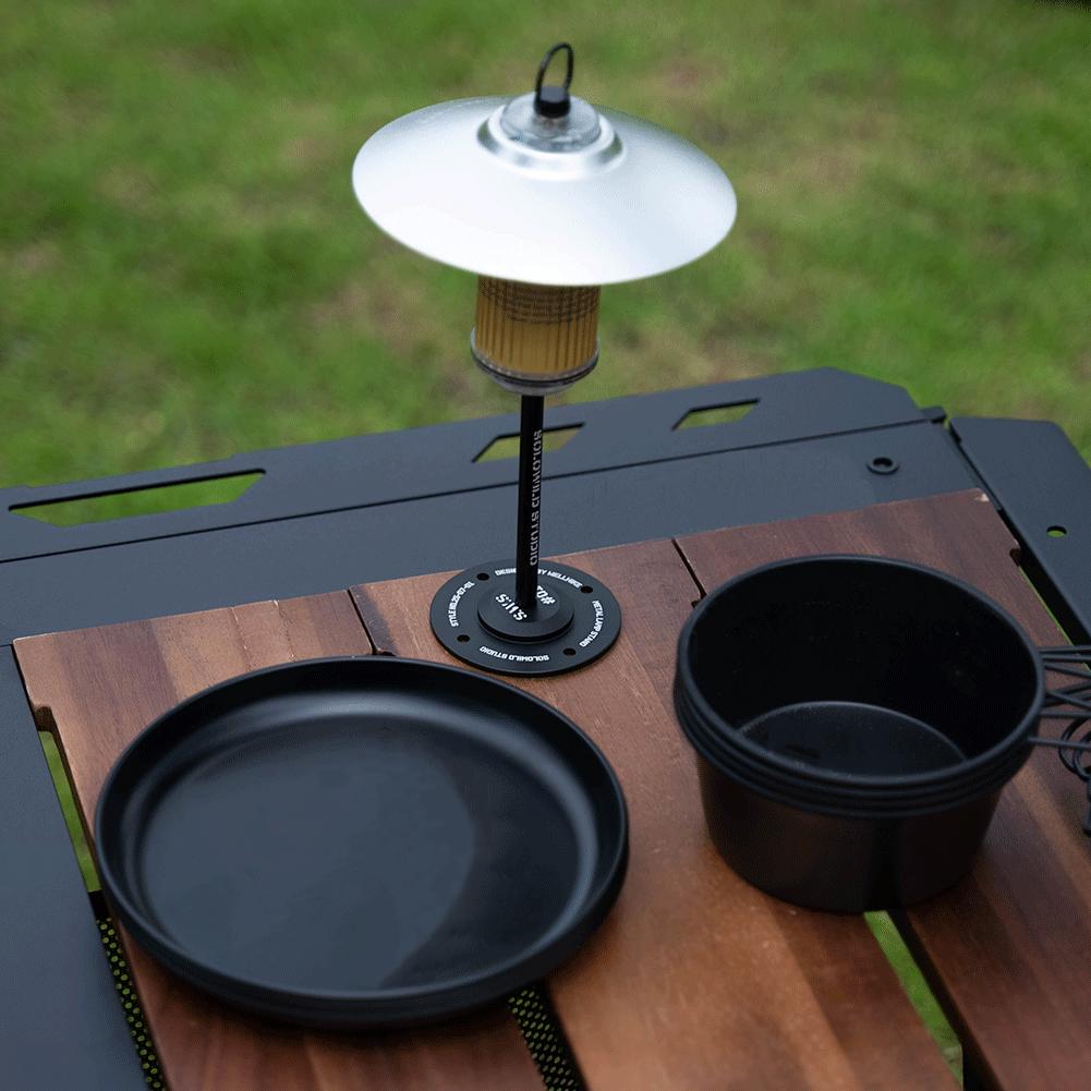 1/2Set Portable Desktop Lamp Stand Aluminum Alloy Outdoor Lantern Bracket Camping Lights Support for Camping