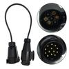 Tirol 12V 7 To 13 Pin Trailer with Cable Adapter Wiring Connector Towbar Plug & Socket