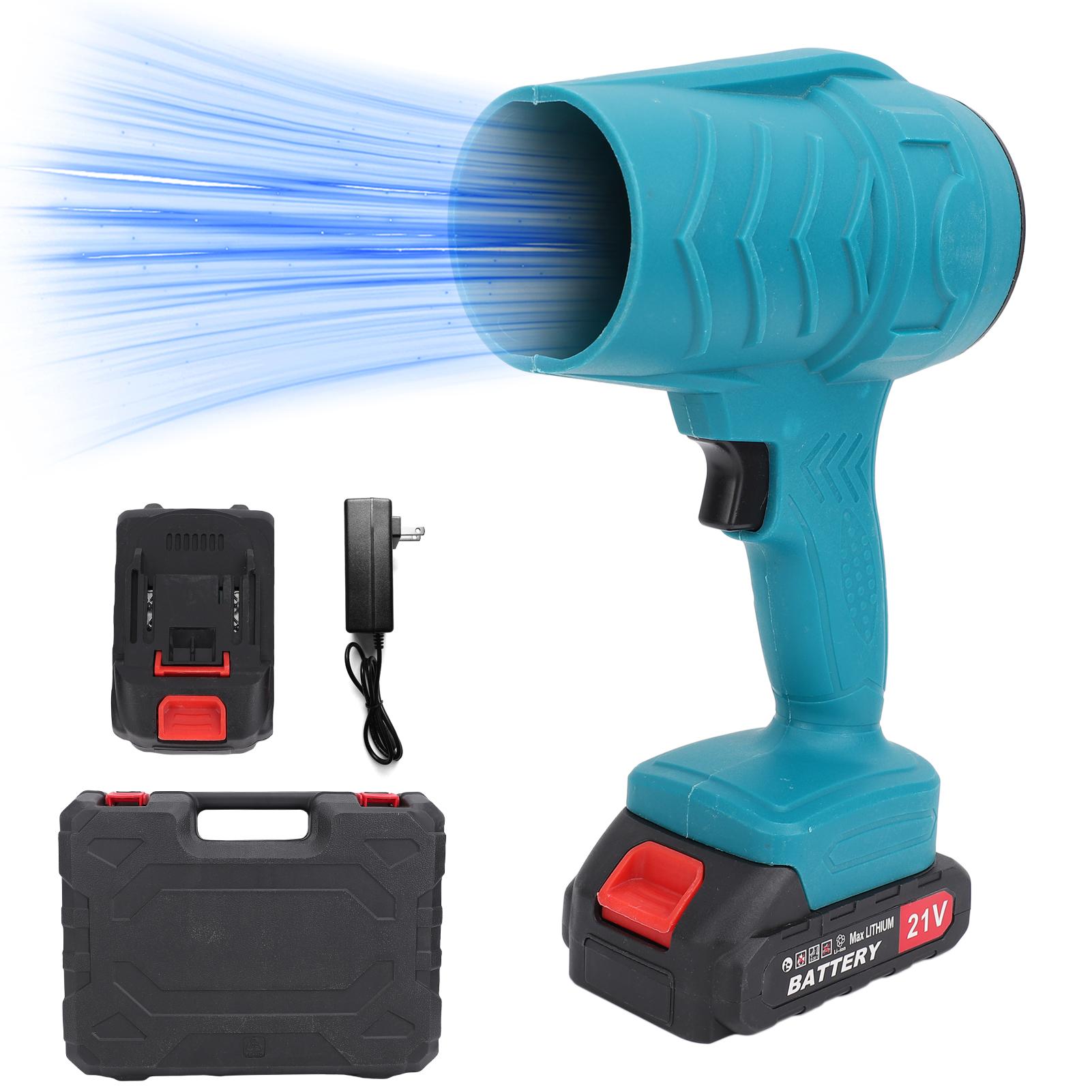 

21V Cordless Blower, Car Dryer Portable Air Duster with 2 Rechargeable Batteries, Variable Speed Leaf Blower for Car US Plug