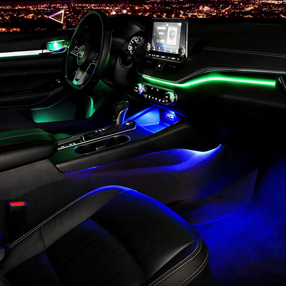 18in1 Car interior lights rgb Car Led interior car led strip lights for car ambient light door lighting Foot decorative lamp