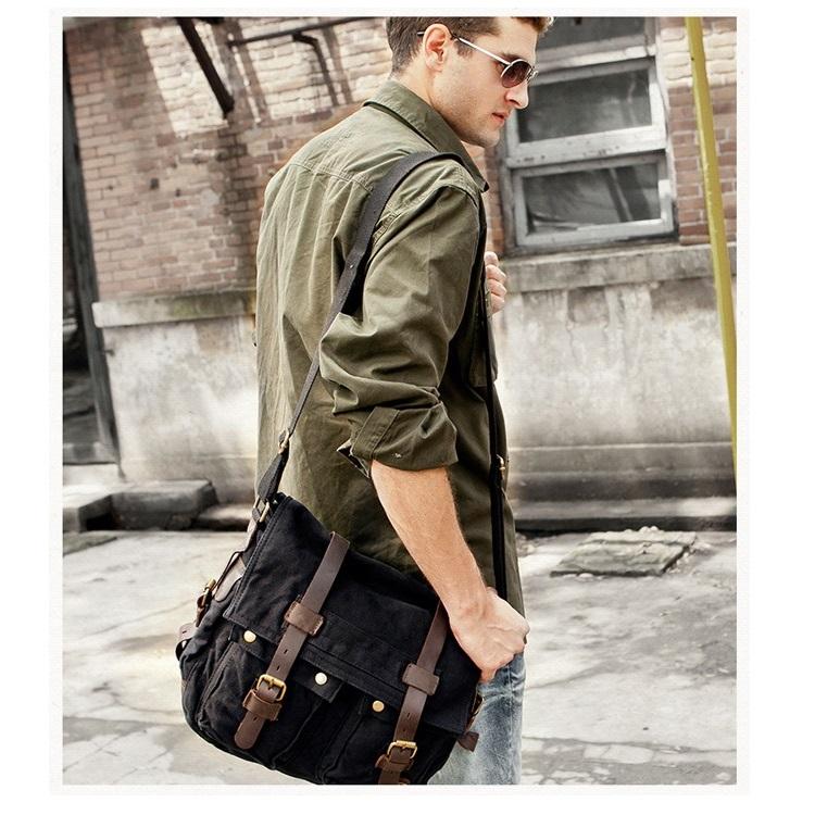 Men's Canvas Shoulder Bag Messenger Bag Casual Bag