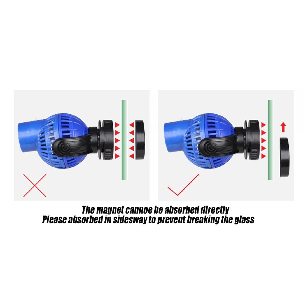 220V Acquario Vasca Pesci 360 Pompa per Movimento Acqua Testata di Potenza Base Magnetica 4000-15000L/H Agitatore d'Onde per Acquario Vasca Pesci