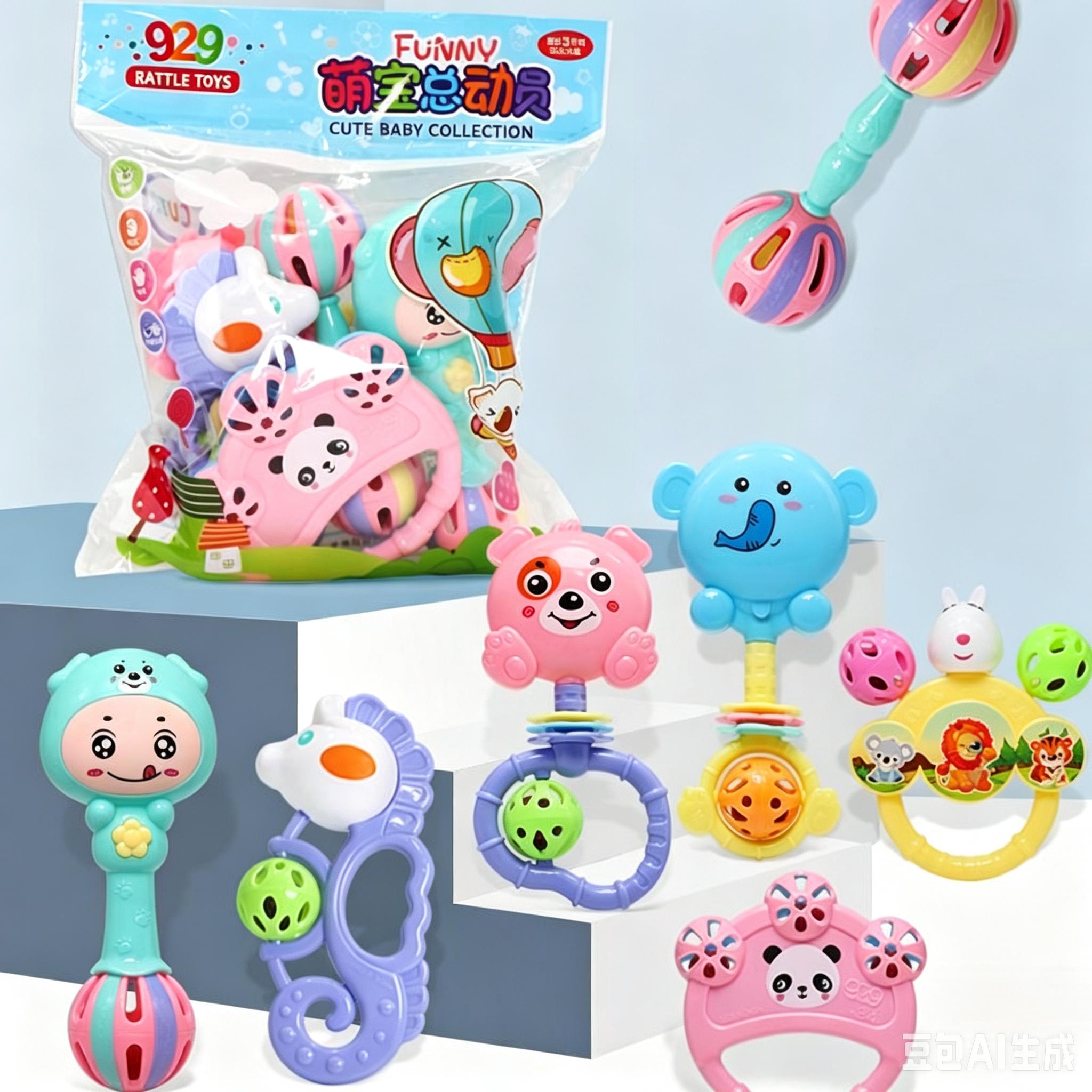 Children s toys, sound toys, beautiful toys, 7-pack, sensory toys with storage box suitable for early developmental children.