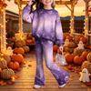 Kids Casual Long Sleeve Top and Pants Two-Piece Matching Outfit Set