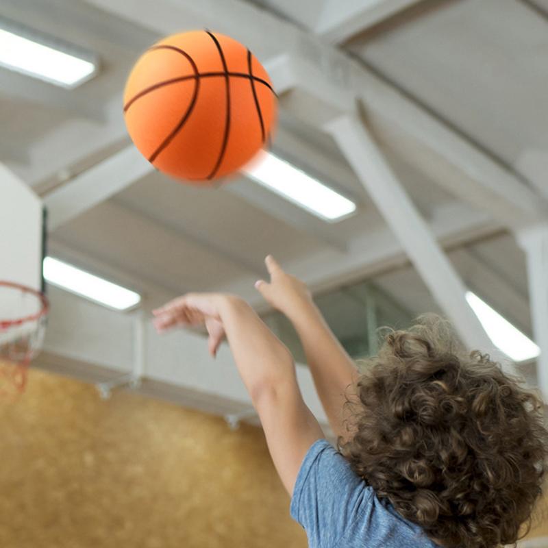 18/21/24Cm Odbijająca Niema Piłka Halowa Cicha Koszykówka Z Obręczą Wysokoelastyczna Lekka Mini Koszykówka Prezenty Dla Dzieci
