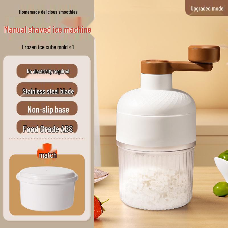 Hand-Cranked Shaved Ice & Smoothie Maker for Home Use