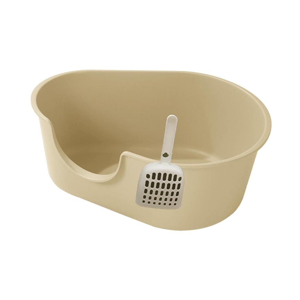 Cat Litter Box Portable Deep Loo Large Space Bedpan Open Top Pet Tray