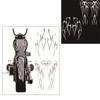 Waterproof Matte Silver Motorcycle Flame Sticker Kit For Fender Decorative Decal