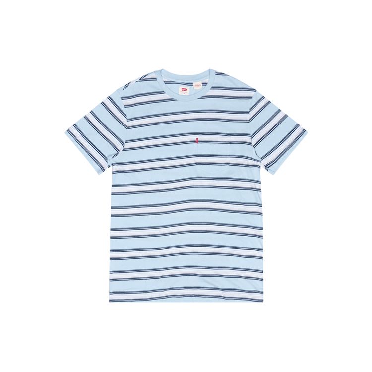 Levis Loose Fit Striped T-Shirt Men Tops Blue 29813-0102