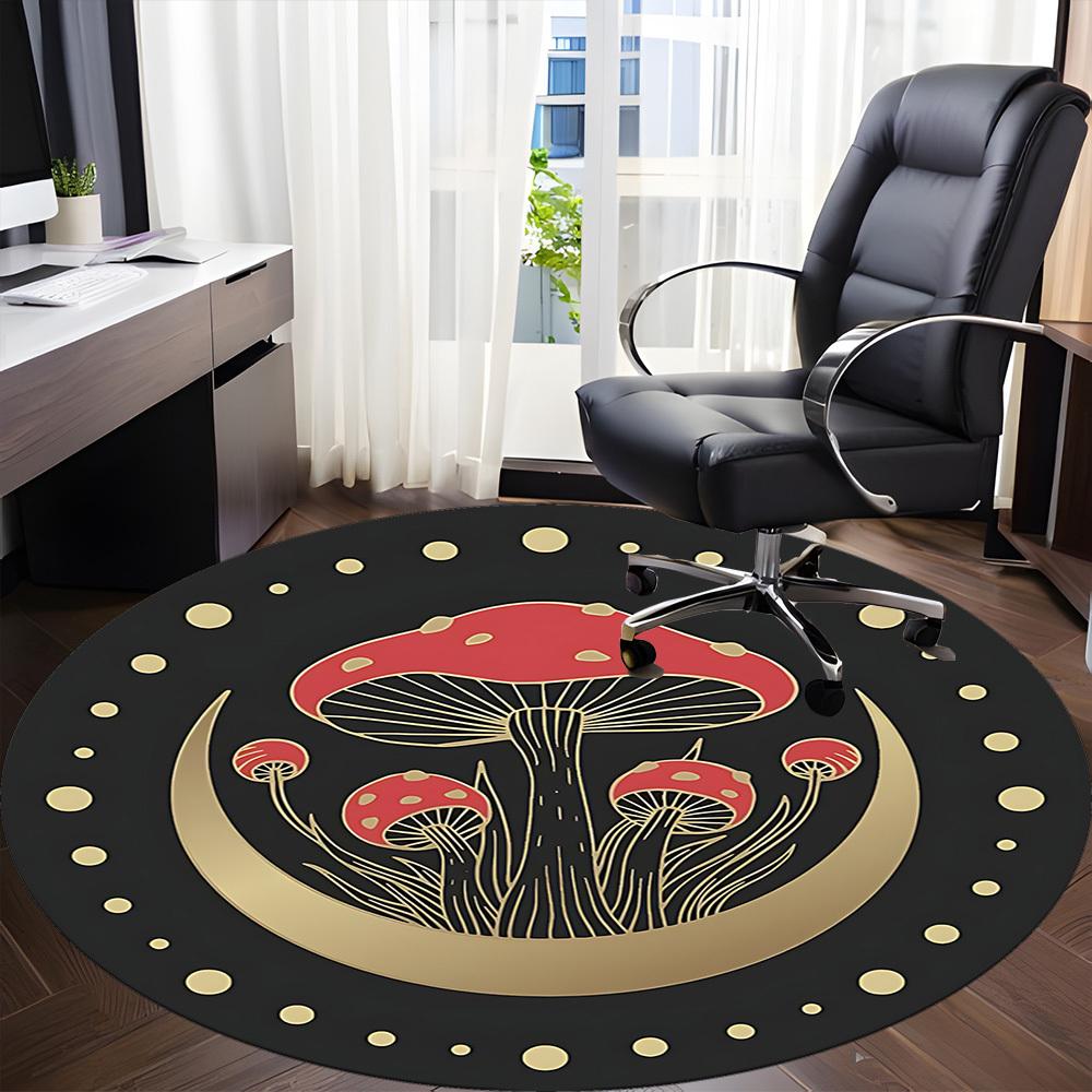 1 Stück Pilz Fantasy Büro Runder Teppich, Unter Bürostühlen Schlafzimmer Wohnzimmer Heimdekoration, Raumdeko, In Verschiedenen Größen Erhältlich