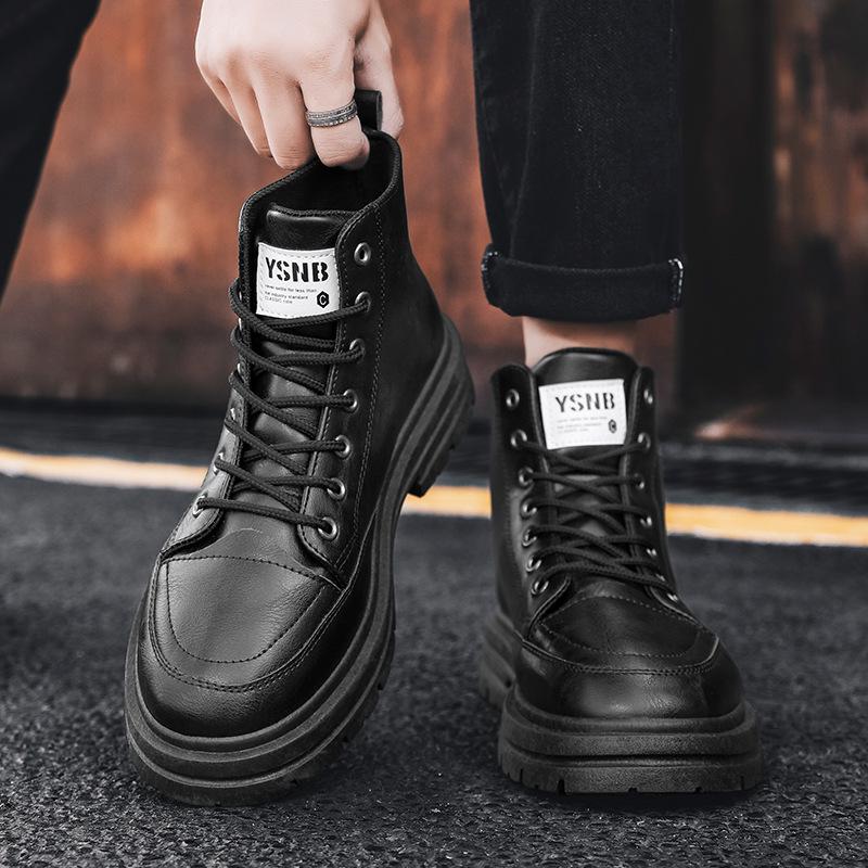 

Мужские высокие рабочие ботинки Martin - повседневная рабочая обувь в британском стиле Size 44 чёрный