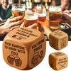 Decision Dice Handmade Wooden Embroidery/Knitting/Drinking Decision Dice with 6 Engraved Tasks Stocking Stuffers for Men Women