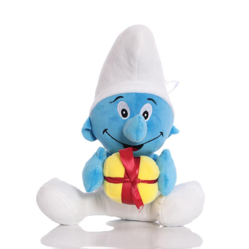 Adorable Blue Smurf Plush Doll Soft Stuffed Toy With Pp Cotton Filling For Kids