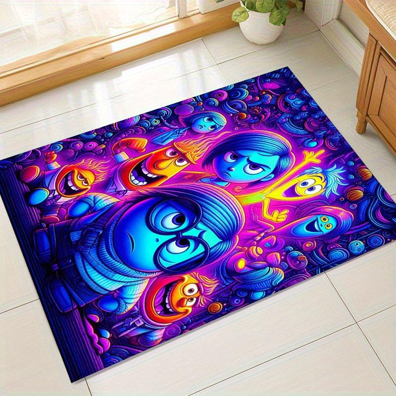 

1pc. Colorful Emotion Faces Area Rug - Perfect for Home Decor, Office Carpet, Chair Cover, Outdoor Decoration, Unique Gift Ideaz041016 60cm by 90cm