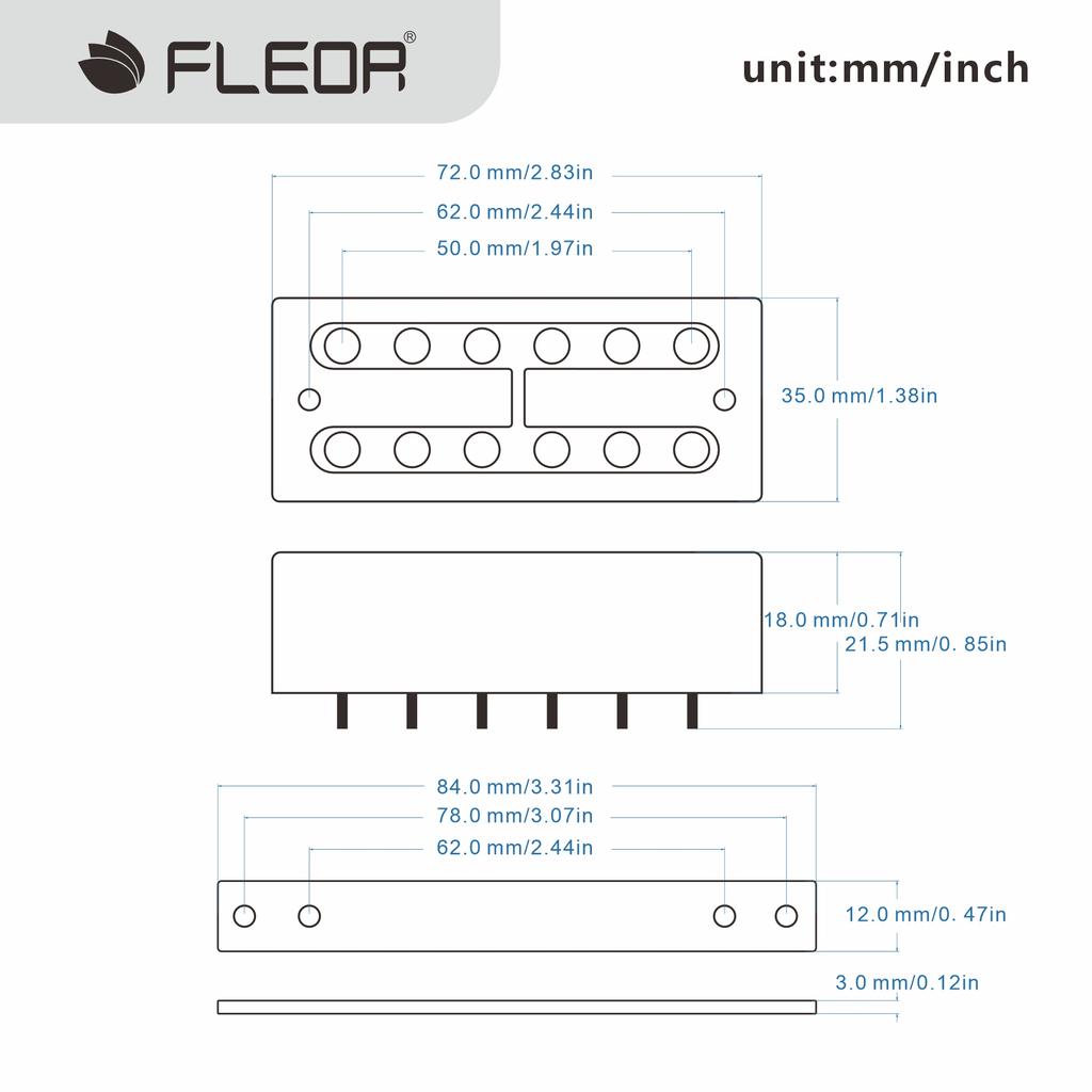 FLEOR Alnico II Electric Guitar Neck/Bridge Humbucker Pickup for FT Style Guitar, Chrome/Gold