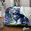 1pc Tiger Cub Blanket Lightweight Flannel Blanket Throw Blanket For Sofa, Bed, Travel, Camping, Livingroom, Office yy251015188