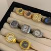 Ring Watch   Selling Mini Finger Watch Creative Alloy Shell Finger Square Dial Couple Men And Women