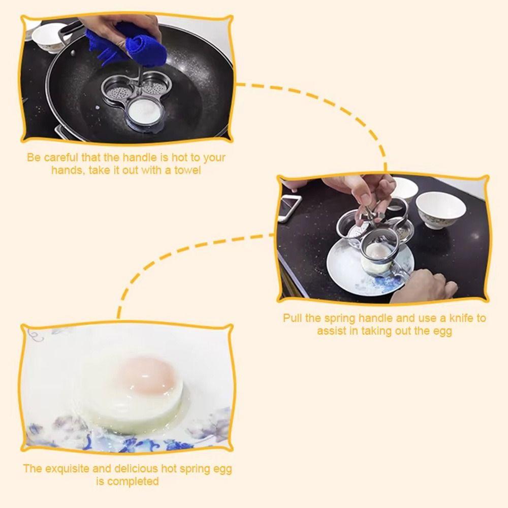 Non-Stick Poached Egg Maker 3 Grids Eggs Cooker High Quality Egg Poaching Pan  Cooking Tool