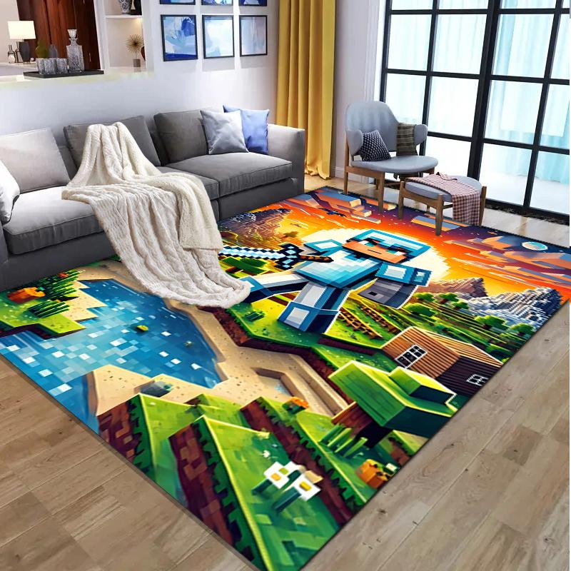 Gamer Pattern Rug, Indoor/Outdoor Mat, for Picnic, Gameroom, Bedroom, Office, Living Room, Home Decor Carpet, Birthday Gift