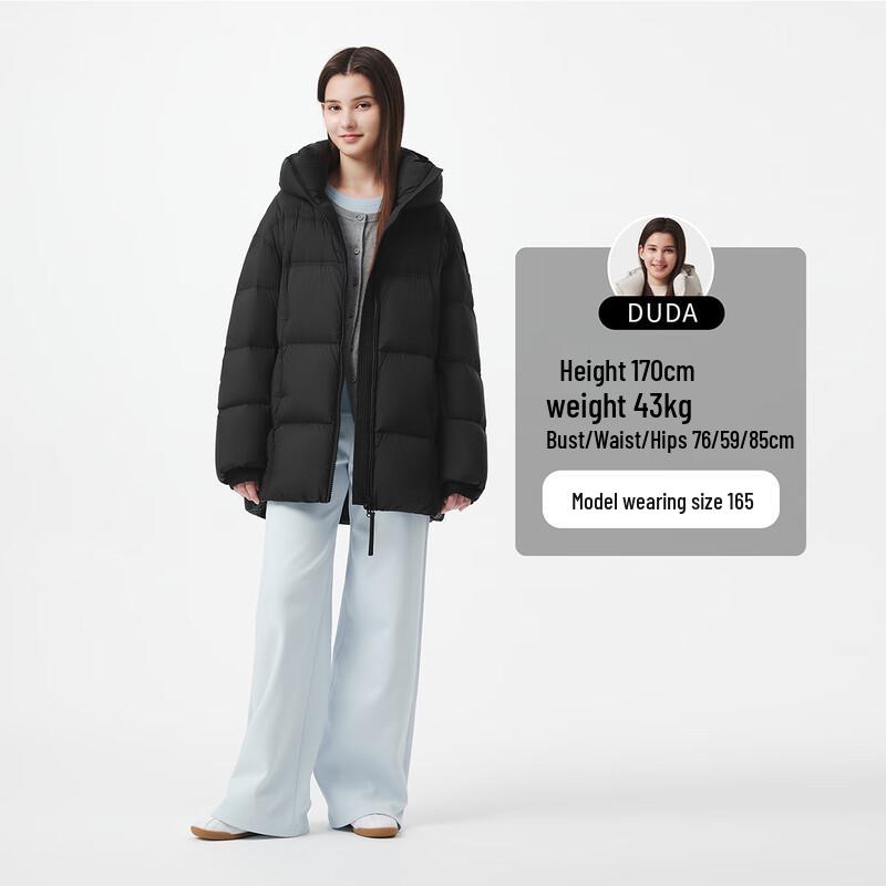 Tanboer Women's Mid-Length Hooded Down Jacket TB5530582Z