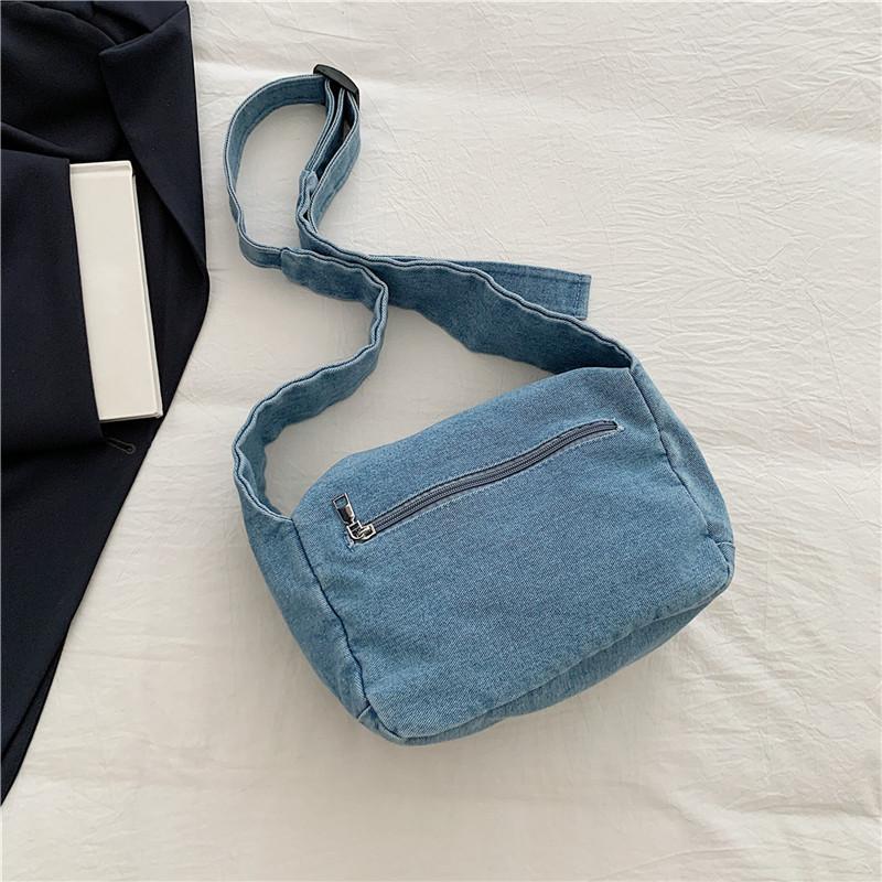 Large Capacity Shoulder Bag Women's Denim Crossbody Bag