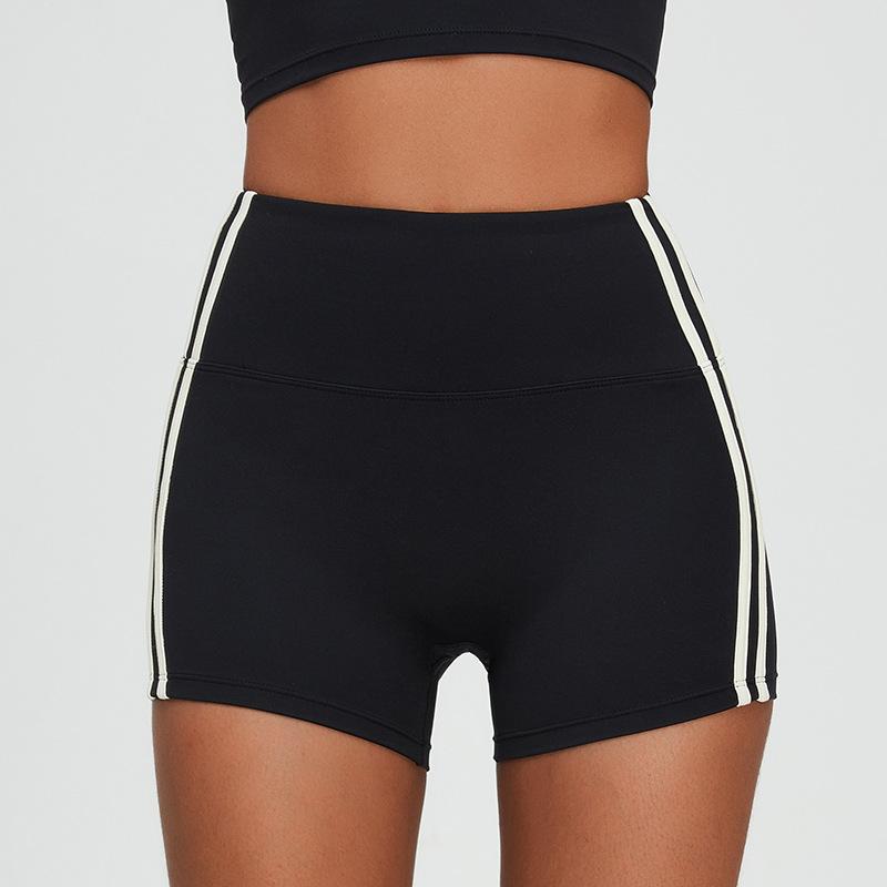 

Новые шорты для йоги с высокой талией, облегающие, спортивные, с эффектом лифтинга бедер, контрастных цветов, дышащие, быстросохнущие, шорты для бега и фитнеса S