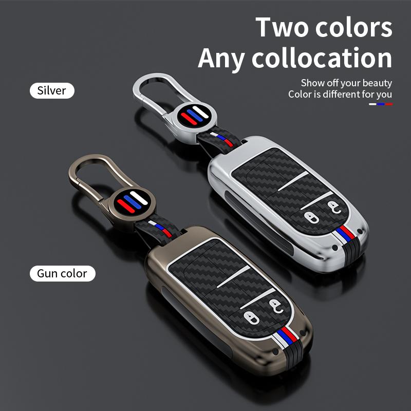 Car Key Case Full Cover for Jeep Grand Cherokee Renegade Fiat Freemont Dodge Charger Challenger Durango Journey Accessories