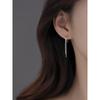 Pendientes de Borla Anudada de Plata de Ley Para Mujer Joyería de Oreja de Moda Minimalista