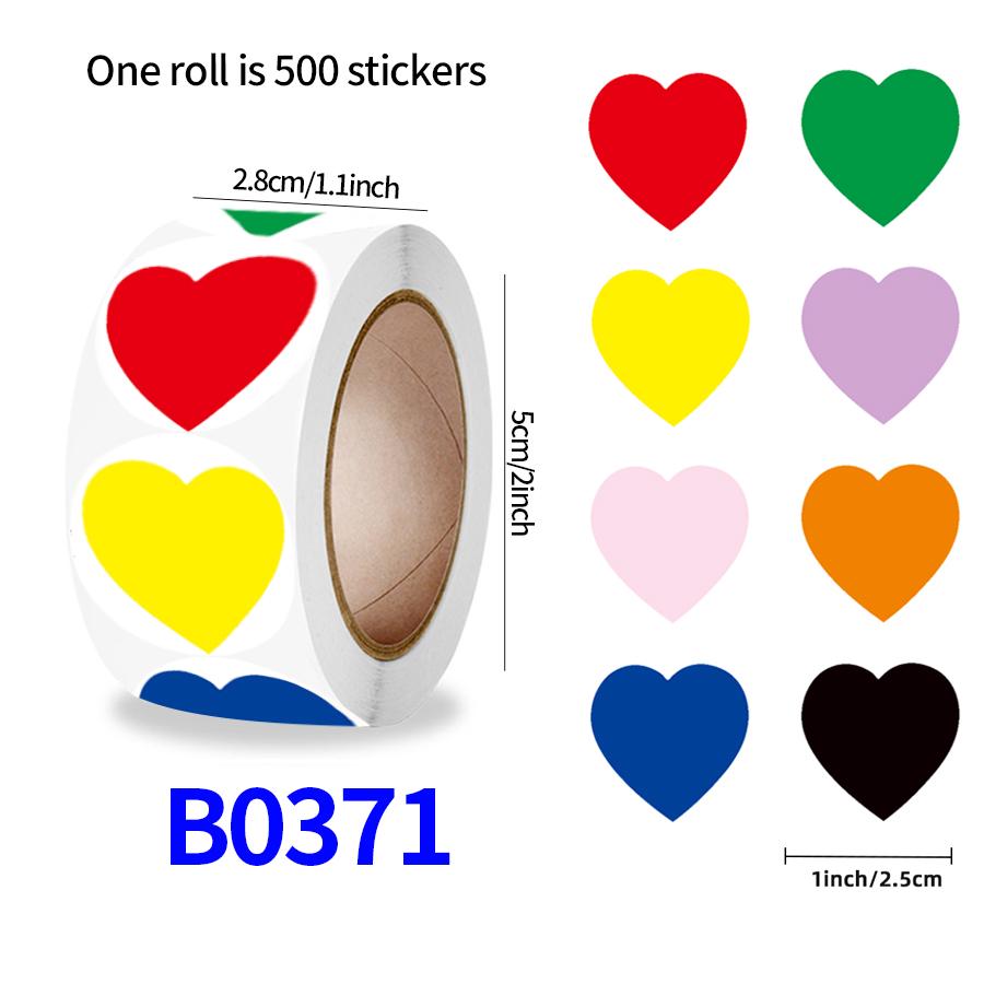 Heart-Shaped Multicolor Label Stickers: Writable, Adhesive, and Perfect for Categorizing or Decorating.