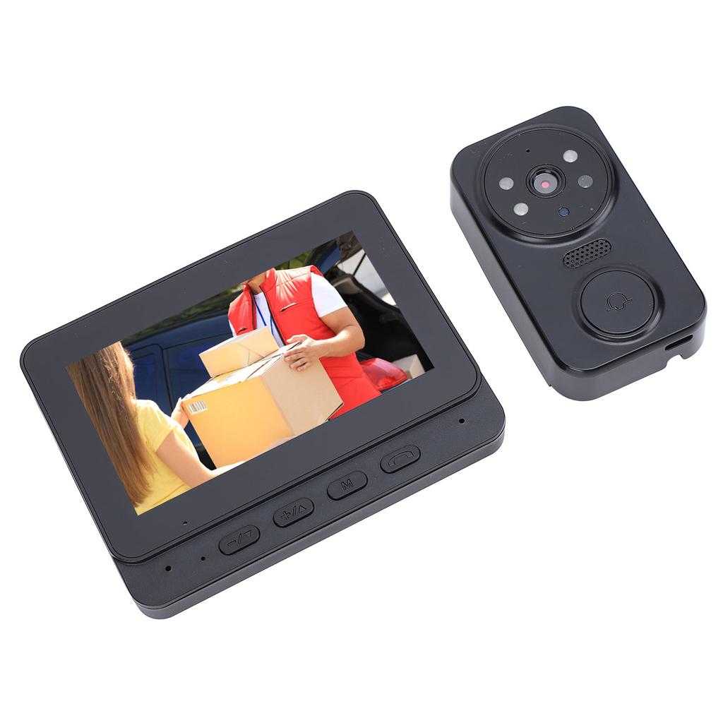 Video Doorbell Camera 4.3 Inch Clear Display Wireless Intercom 8MP 1080P HD 170 Degree Wide Angles