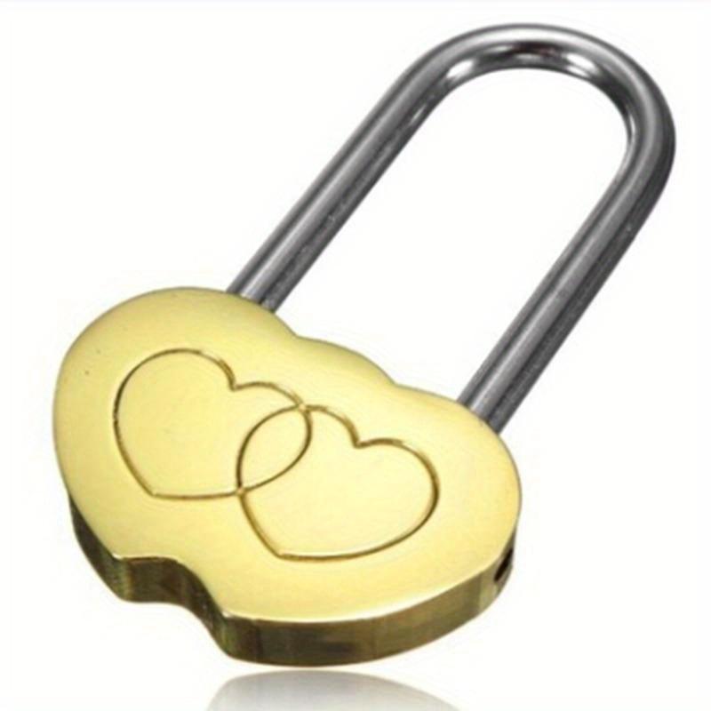 Padlock Love Lock Engraved Double Heart Valentines Anniversary Day Gifts Couple Christmas Gift