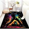 1PC Baseball Swing Colorful Splash Carpet for Living Room Bedroom Sofa Home Decor Rus Non-slip Floor Mat Luxury Gift