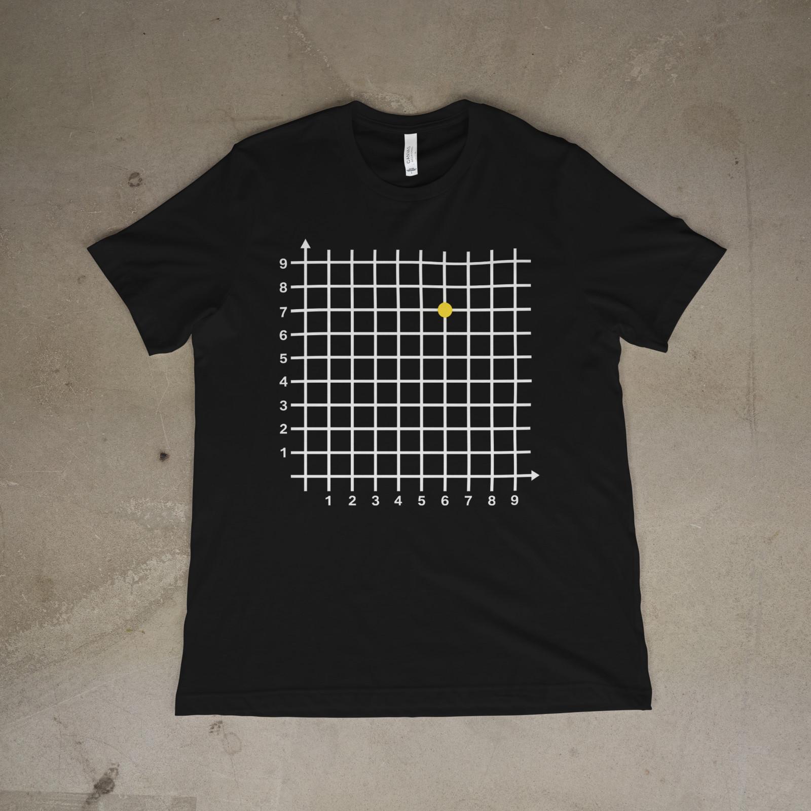Math Coordinate Grid Shirt 6 7 Graph Point Tee Teacher STEM Funny Unisex M