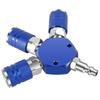 3 Way Quick Connector Air Compressor Manifold 1/4inch Hose Fitting Max 300psi Coupler Manifold Multi Splitter