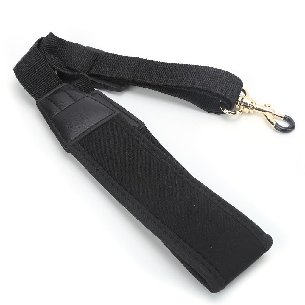 Instrumentengurt Einzelne Schulter Metallhaken Kunstleder Baumwolle für Schüler Erwachsener Kind Schwarz