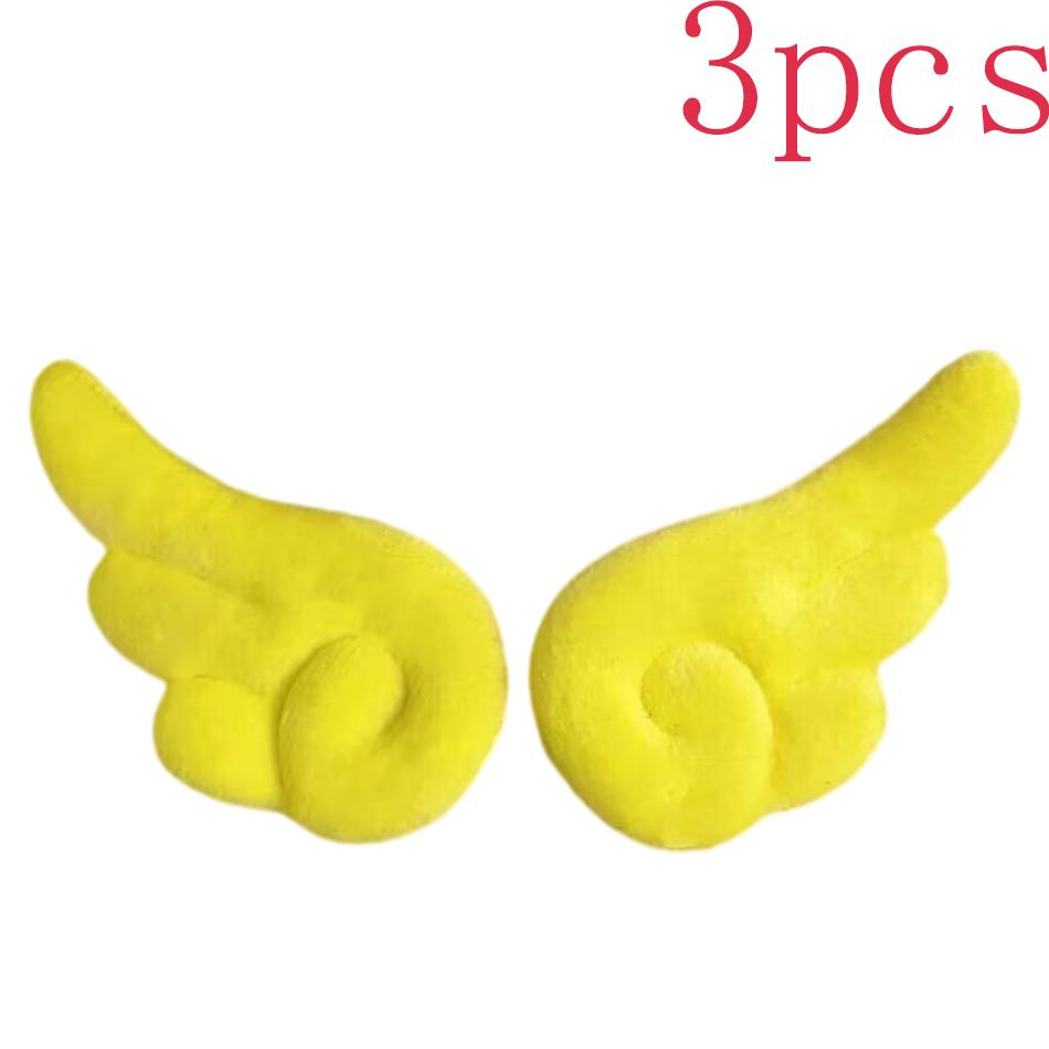 1-10 Pair Of Plush Angel Wings Brooch Bag Decoration Badge Y2K Style Gothic Lolita Plush Angel Wing Fluffy Brooch Decoration