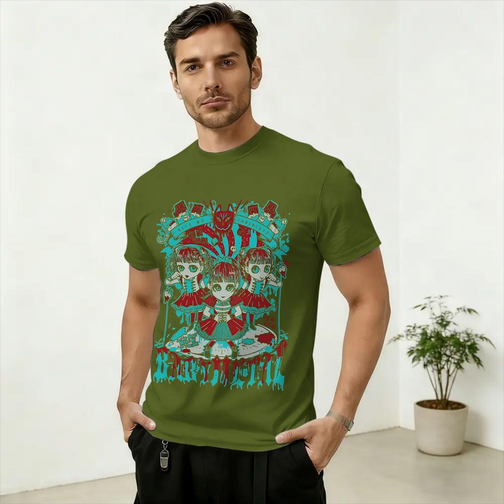 Babymetals Japan Band 100 Cotton T-Shirt For Unisex Summer Y2K Basic T Shirts O-Neck Harajuku Tees Big Size Casual Tops