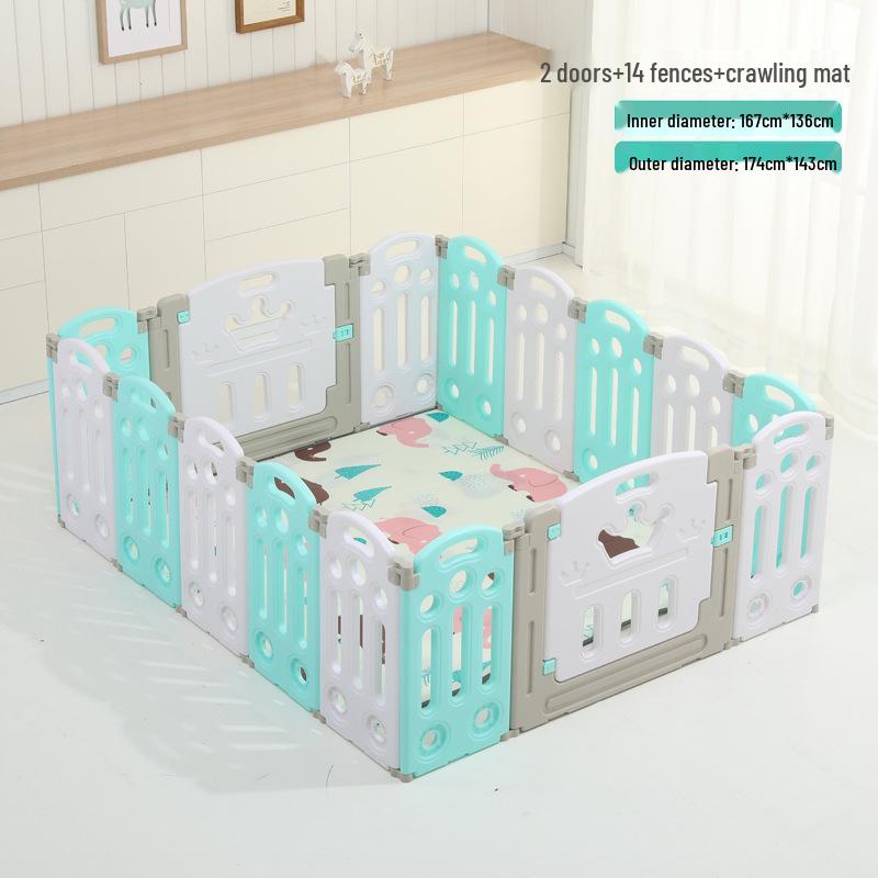 Kids' Indoor/Outdoor Safety Play Fence with Slide - Ideal for Crawling and Walking
