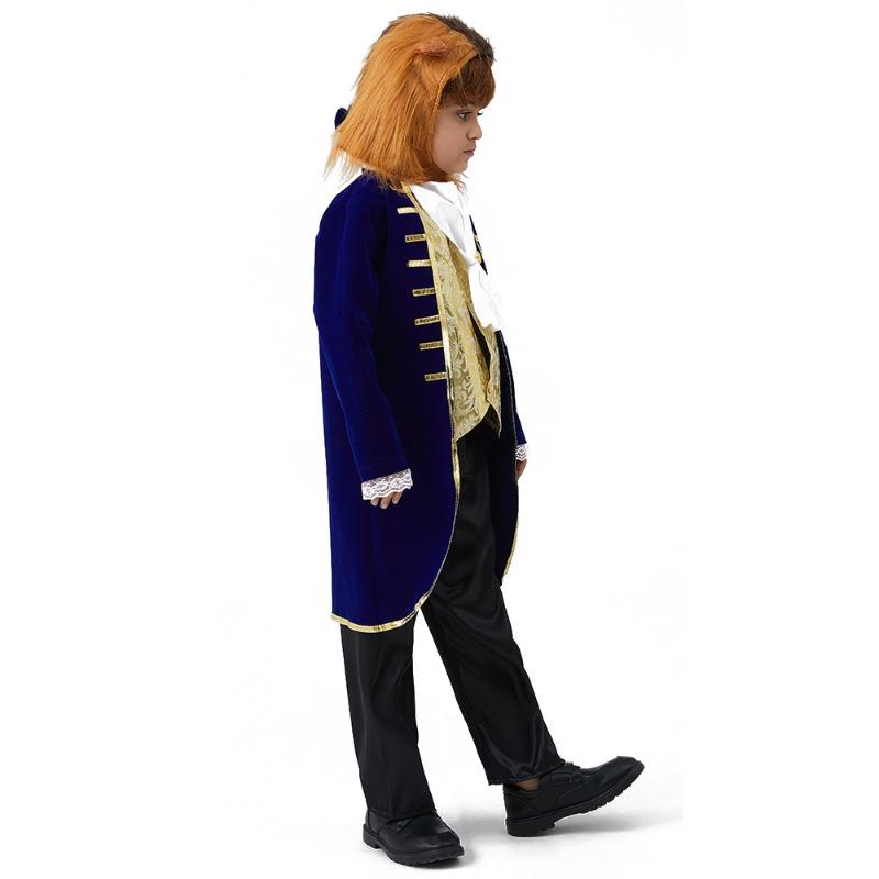 Halloween Party Beautiful Woman and Beast Prince Adam Show Costume