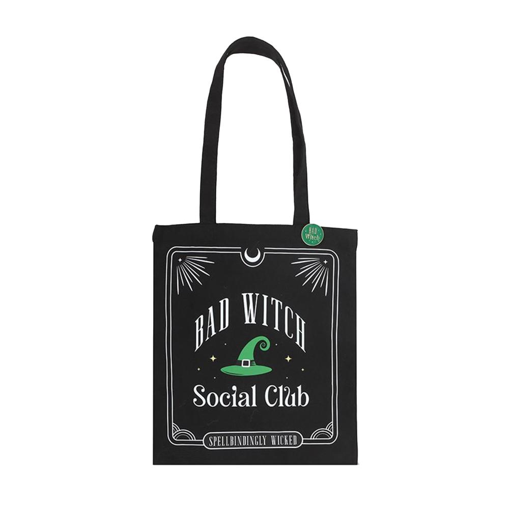 Something Different Bad Witch Social Club Polycotton Tote Bag