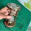 Home Decor Messing-Sanduhr zum Sammeln, Sanduhr, 5-Minuten-Sanduhr mit magnetischem Kompass an beiden Enden