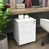 Modern White/Black File Cabinet Storage Container with 3 Drawers Office Decor