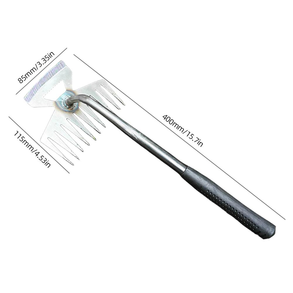 2 In 1 Loose Soil Weeder Ergonomic Handle Manual Hand Weeding Removal Puller V Fork Weeding Removal Puller Wild Vegetable Shovel