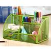 VANRA™ Desk Organizer with Metal Mesh Pen Holder, Pen Stand with Drawer, Multifunctional Pencil Case, Pencil Case, and Small Item Organizer