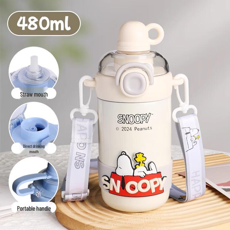 

Snoopy Dual-Drink Insulated Straw Water Bottle