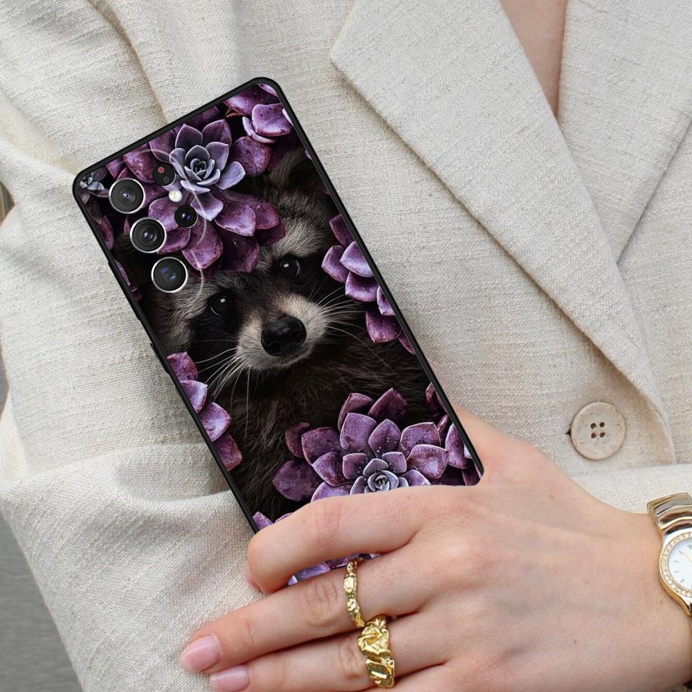 Animal Raccoon Fox Cell Phone Case for Samsung Galaxy S26 Ultra S25 S24 S23 S22 S21 S20 Note10 Cover