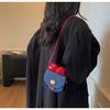 Cute Cat Bow Knot Denim Mini Wallet Fashionable Cartoon Crossbody Purse for Women KTB