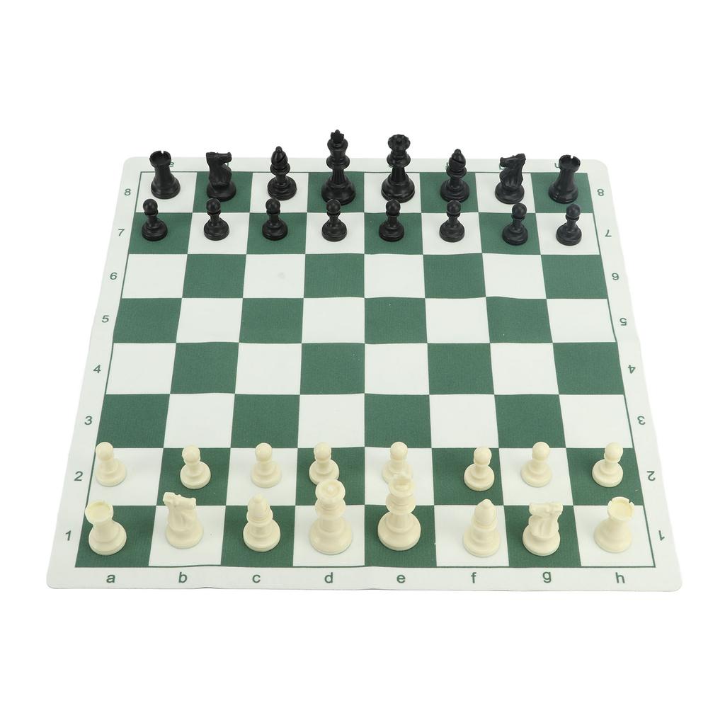 Chess Set PS Plastic for Kids Adults with PU Mat Storage Bag International Board Game