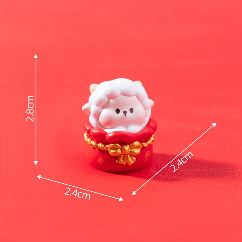 Cute 2027 Year Of The Sheep Resin Figurines With Lucky Design Perfect For Chinese New Year Home Desktop Decor Gifts